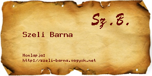 Szeli Barna névjegykártya
